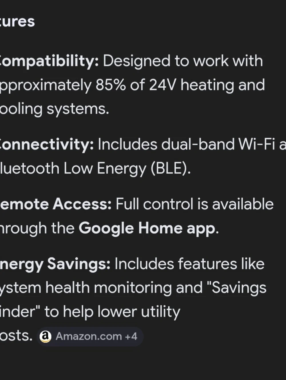 Google Nest Thermostat - White with Multicolor Logo